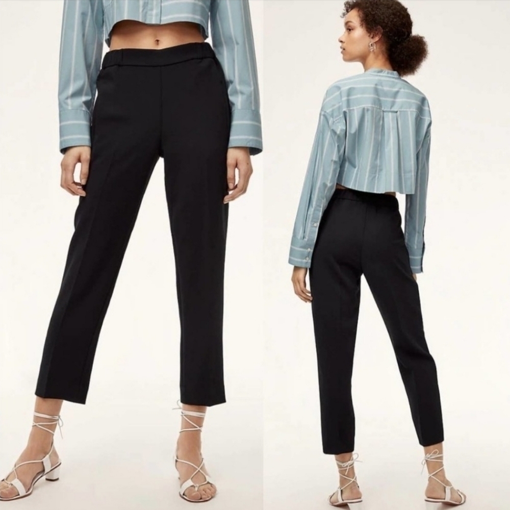 Aritzia Wilfred Darontal Black Cropped Pants 2